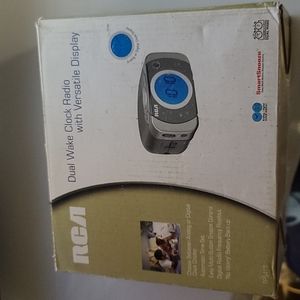RCA Dual Wake Clock Radio brand new only opened for pictures box shows wear Sold